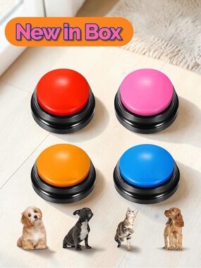 Molik Recordable Communication Buttons (4-Pack) – 30 Second Voice Recording 🐾🎙️